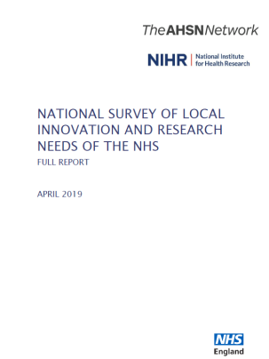 National survey of local innovation and research needs of the NHS