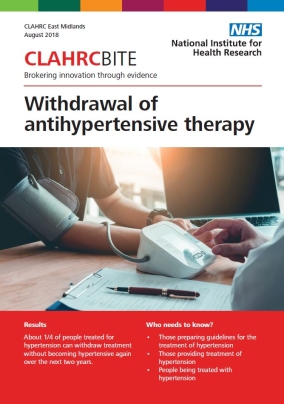 Withdrawal of antihypertensive therapy