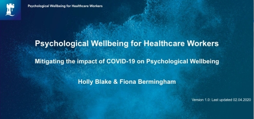 Psychological Wellbeing for Healthcare Workers: Mitigating the impact of COVID-19 on Psychological Wellbeing