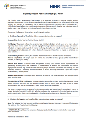 Equality Impact Assessment (EqIA) Toolkit