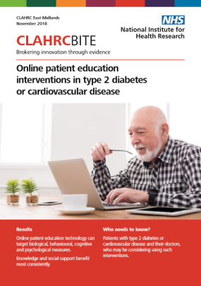 Online patient education interventions in type 2 diabetes or cardiovascular disease