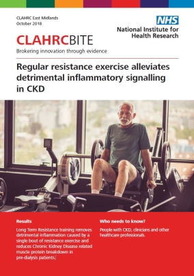 Regular resistance exercise alleviates detrimental inflammatory signalling in CKD