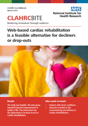 Web-based cardiac rehabilitation  is a feasible alternative for decliners  or drop-outs