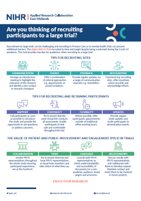 Are you thinking of recruiting participants to a large trial?