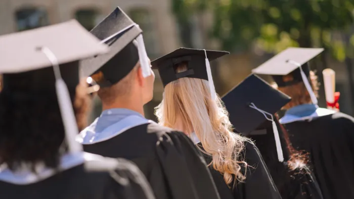 Graduates receiving Masters degree