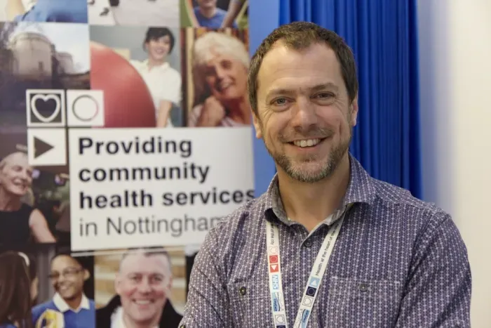 Rob Goodwin, candidate and Clinical Lead Physiotherapist, who works for community health service Nottingham CityCare Partnership