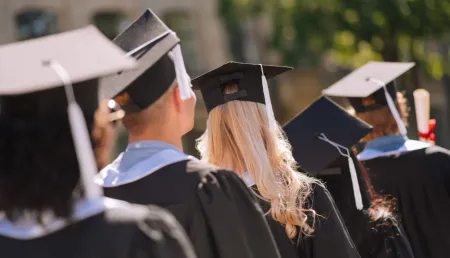Graduates receiving Masters degree