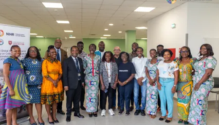 Team photo of the NIHR Global Health Research Group on collaborative care for cardiometabolic disease in Africa (CREATE)