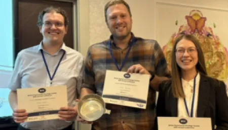 James Rathbone receiving the presentation award 